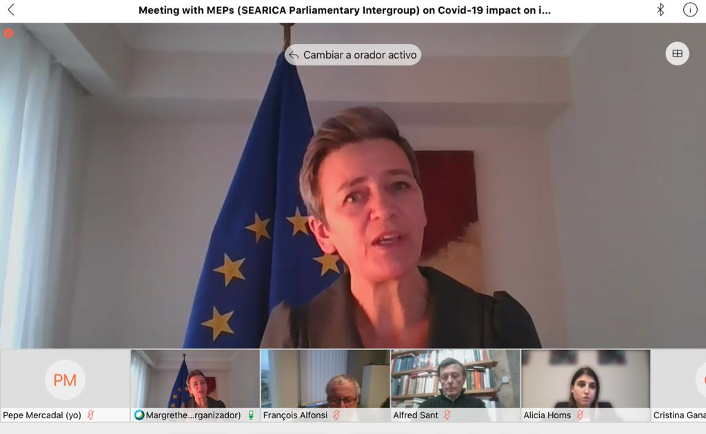 Alícia Homs pide a la vicepresidenta de la Comisión Europea un régimen de ayudas de Estado especial para las islas de la UE